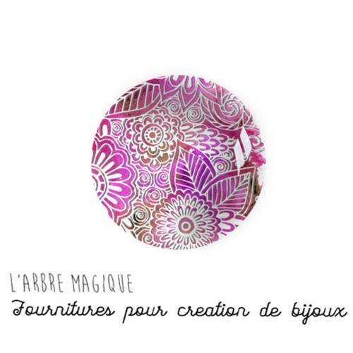 2 cabochons à coller fleurs en verre 20 mm n1008
