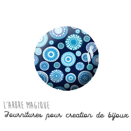 2 cabochons à coller fleurs en verre 20 mm n1080