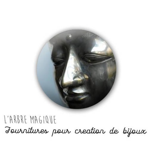 2 cabochons à coller bouddha en verre 16 mm - ref 831 