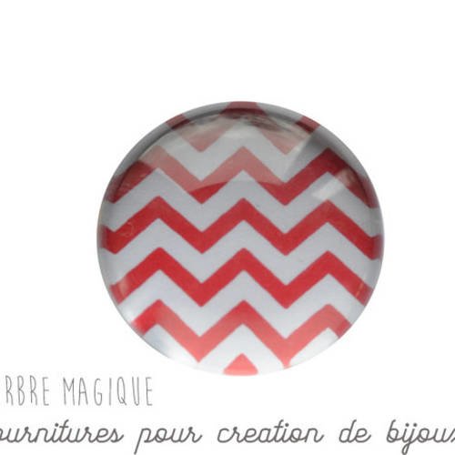 Resine epoxy 25 mm cabochon à coller chevron  25 mm m330