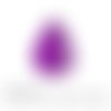 Cabochon à coller goutte en verre 18x25 mm theme petit pois violet ref g057 