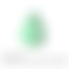 Cabochon à coller goutte en verre 18x25 mm theme petit pois vert pastel ref g053 