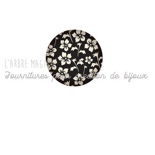 Resine epoxy 25 mm cabochon à coller fleur  n593