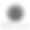 Illustration circulaire noir et blanc 2 cabochons fantaisie en verre 18 mm 
