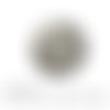 Cabochon à coller thème géométrique zèbre noir blanc verre 25 mm - ref 1171 