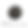 Cabochon à coller thème tiret noir blanc verre 25 mm - ref 1165 