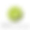 Cabochon à coller thème fleur blanche fond vert anis verre 25 mm - ref 622 