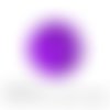 Cabochon à coller thème violet à pois blanc - ref 976 en verre 