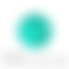 Cabochon à coller thème bleu turquoise à pois blanc - ref 971 en verre 