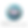 Cabochon à coller thème caméra appareil photo turquoise rose - ref 1069 en verre 