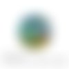 Cabochon à coller thème maison home couleurs multicouleur - ref 1036 en verre 