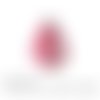 Cabochon à coller goutte en verre 18x25 mm theme rose rose g013 