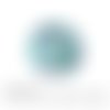 Cabochon à coller thème dessin fleur bleu verre 25 mm - ref 1007 