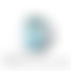 Tête de mort fleuri bleu 2 cabochons fantaisie en verre ref1005-18 mm thème personnage 