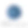 Cabochon à coller thème rose bleu verre 25 mm - ref 1003 