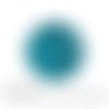 Cabochon à coller thème turquoise à pois blanc - ref 985 en verre 