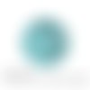 Cabochon à coller thème bleu tendre à pois blanc - ref 983 en verre 