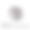 Cabochon à coller thème love coeur turquoise fushia en verre 25 mm - ref 908 