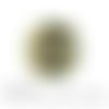Cabochon à coller thème super maîtresse vert kaki marron en verre 25 mm - ref 810 
