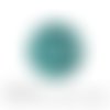 Cabochon à coller thème mantra mandala turquoise vert bleu en verre 25 mm - ref 799 