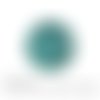 Cabochon à coller thème mantra mandala turquoise vert bleu en verre 25 mm - ref 798 