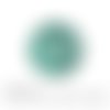 Cabochon à coller thème mantra mandala turquoise vert bleu en verre 25 mm - ref 797 