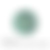 Cabochon à coller thème mantra mandala turquoise vert bleu en verre 25 mm - ref 796 