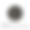 Cabochon à coller thème petit pois blanc noir en verre 25 mm - ref 792 