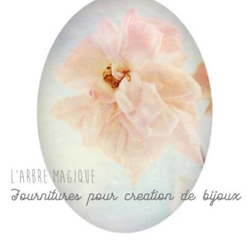 Cabochon fantaisie 18x25 mm fleur *réalisation artisanale" 1825c529 