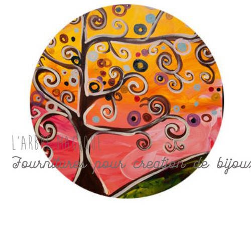 Cabochon fantaisie 25 mm *réalisation artisanale" ref 422 
