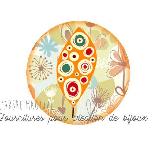 Cabochon fantaisie 25 mm *réalisation artisanale" ref 407 