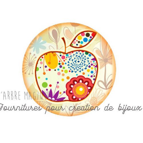 Cabochon fantaisie 25 mm *réalisation artisanale" ref 403 