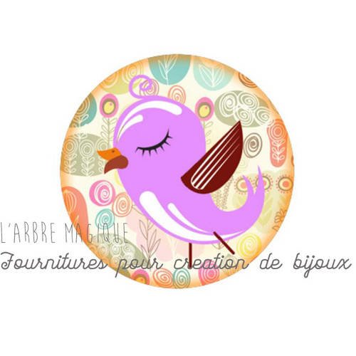 Cabochon fantaisie 25 mm *réalisation artisanale" ref 402 
