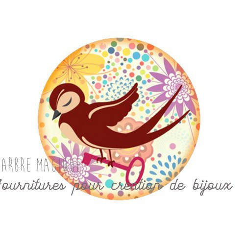 Cabochon fantaisie 25 mm *réalisation artisanale" ref 400 
