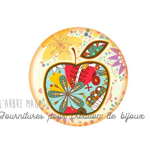 Cabochon fantaisie 25 mm *réalisation artisanale" ref 399 
