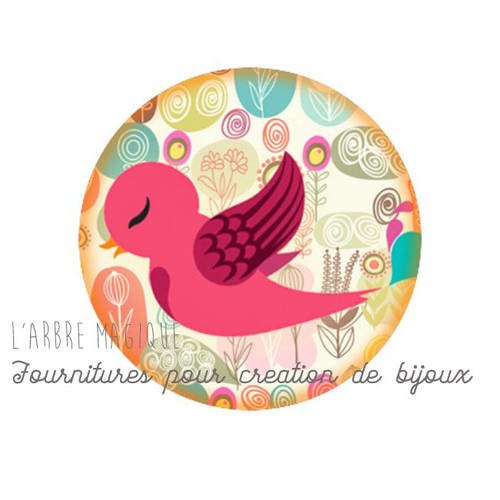 Cabochon fantaisie 25 mm *réalisation artisanale" ref 391 