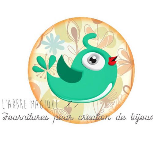 Cabochon fantaisie 25 mm *réalisation artisanale" ref 390 