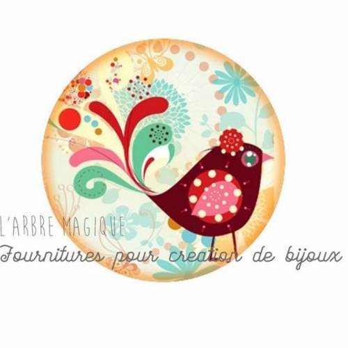 Cabochon fantaisie 25 mm *réalisation artisanale" ref 386 