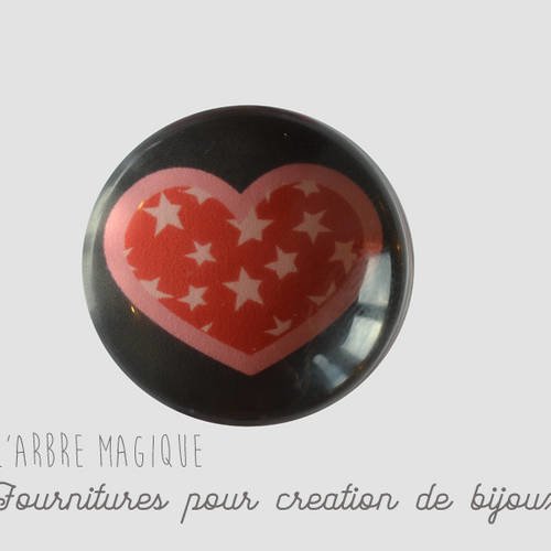Cabochon fantaisie 25 mm *réalisation artisanale" ref 377 
