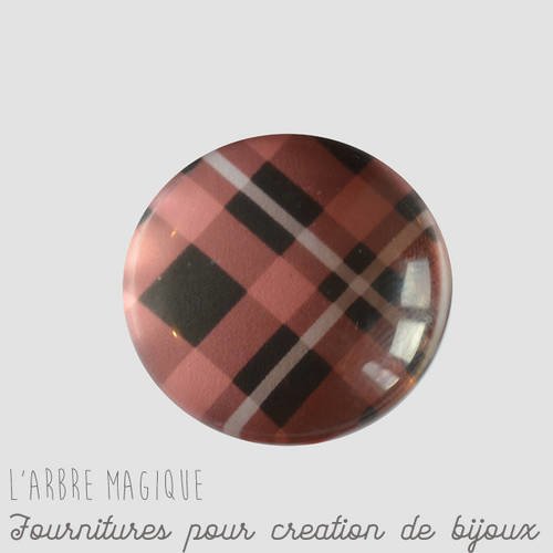 Cabochon fantaisie 25 mm *réalisation artisanale" ref 373 