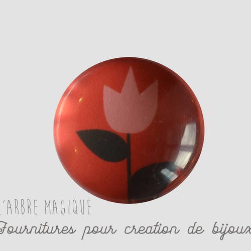 Cabochon fantaisie 25 mm *réalisation artisanale" ref 371 