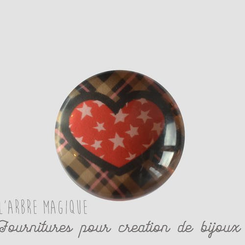 Cabochon fantaisie 25 mm *réalisation artisanale" ref 365 