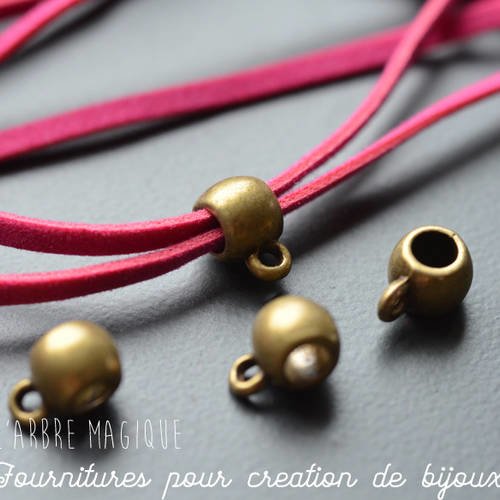 10 perles métal bronze connecteur 10x6 mm breloques et perles