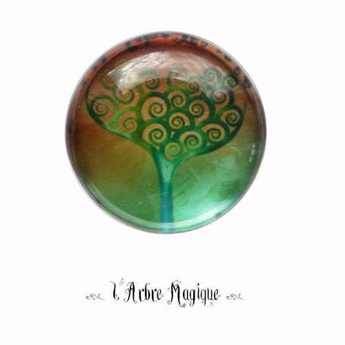 Cabochon fantaisie 25 mm ref197 arbre 