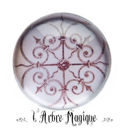Cabochon  rond 25 mm fantaisie ref48