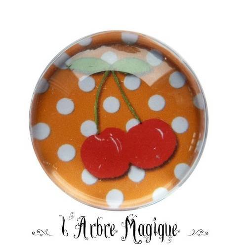 Cabochon  rond 25 mm fantaisie ref45