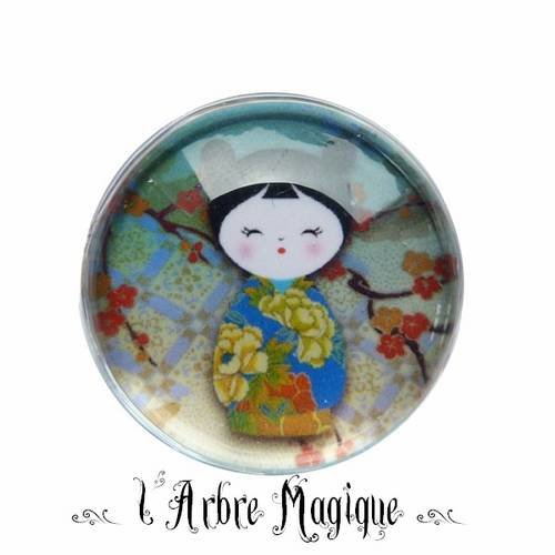 Cabochon  rond 25 mm fantaisie ref21
