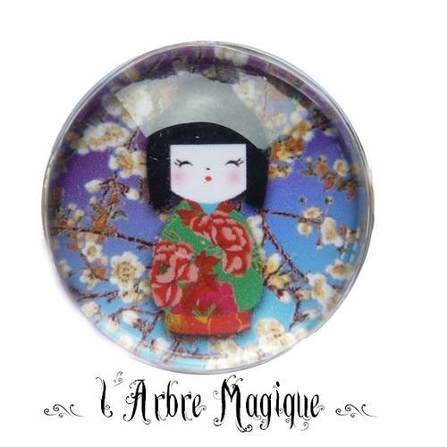 Cabochon  rond 25 mm fantaisie ref19