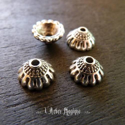 Caps argentée fleur 10.5 mm