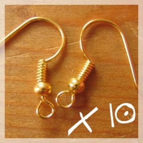 10 support boucles d'oreilles dorés